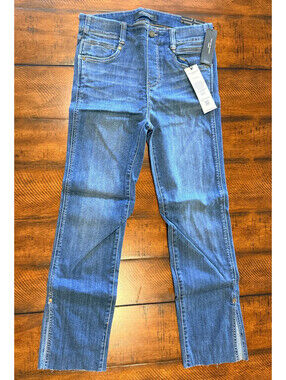 Liverpool Gia Glider Crop Jeans Barstow Pull-On Stretch Raw Hem Size 6/28